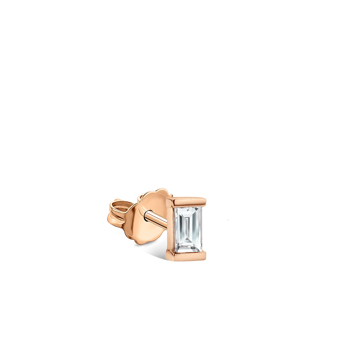 Baguette Diamond Stud Earring