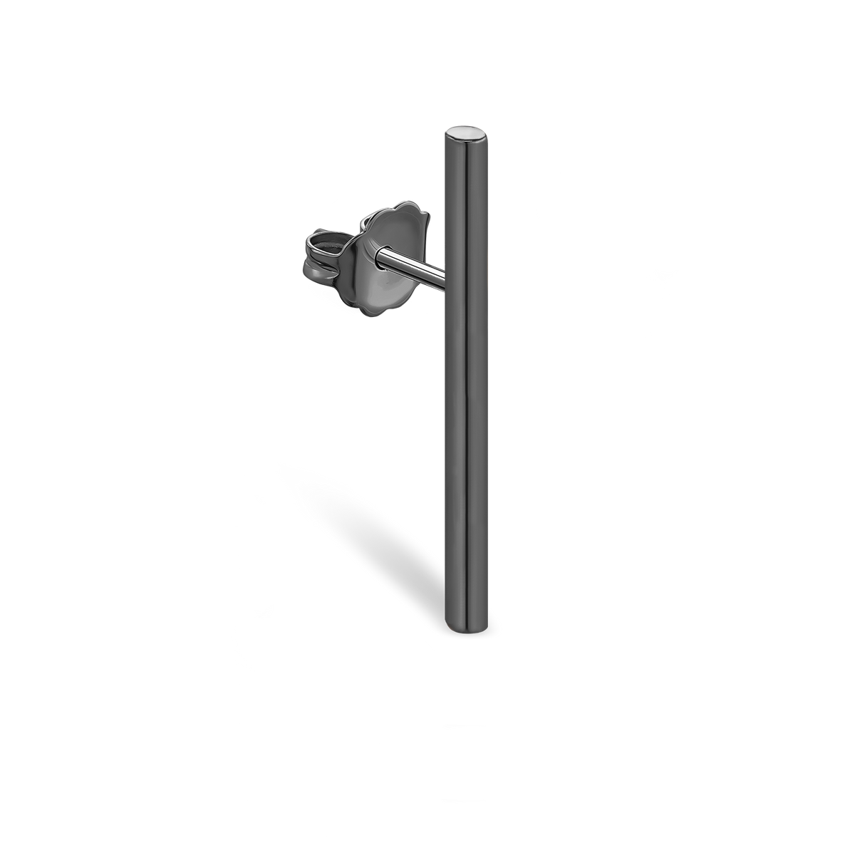 Polished Round Bar Stud Earring
