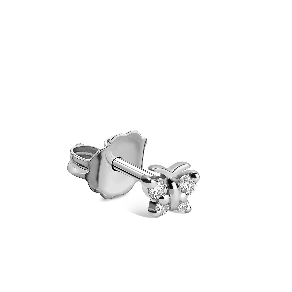 Diamond Butterfly Stud Earring
