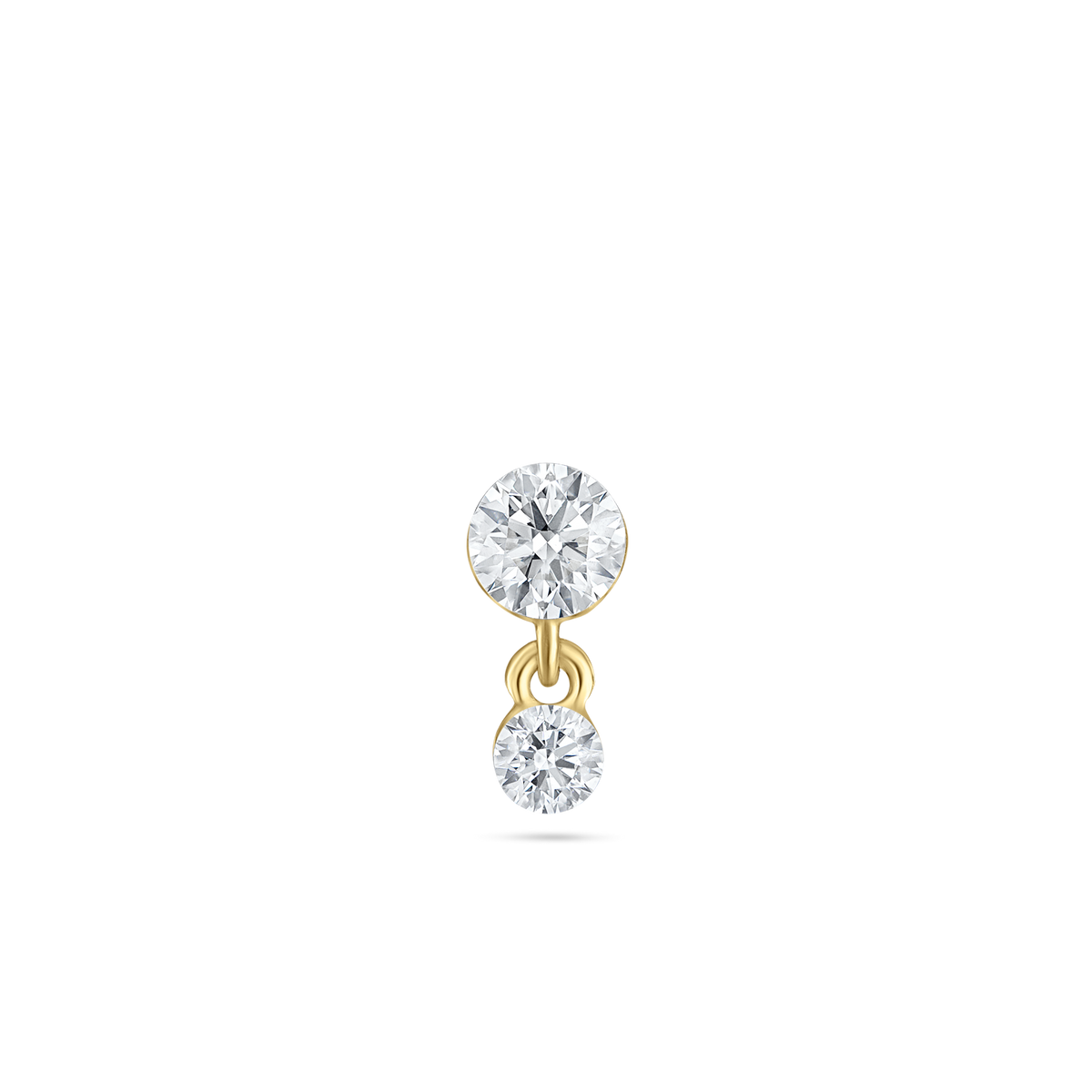 Invisible Set Diamond Dangle Stud Earring