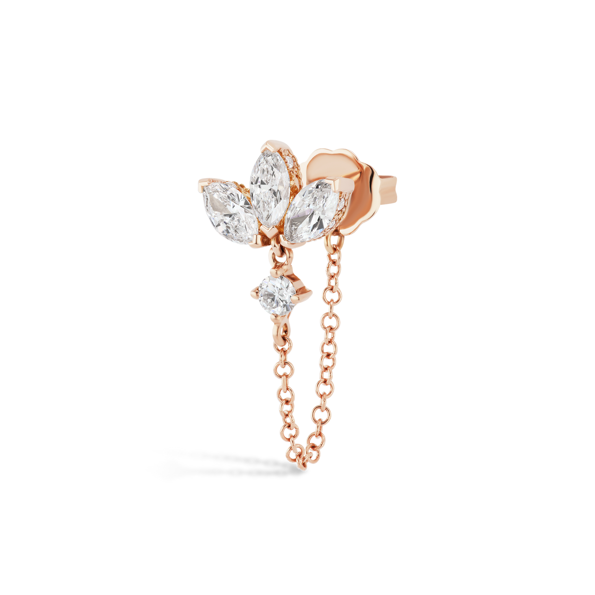 Diamond Lotus Dangle Chain Wrap
