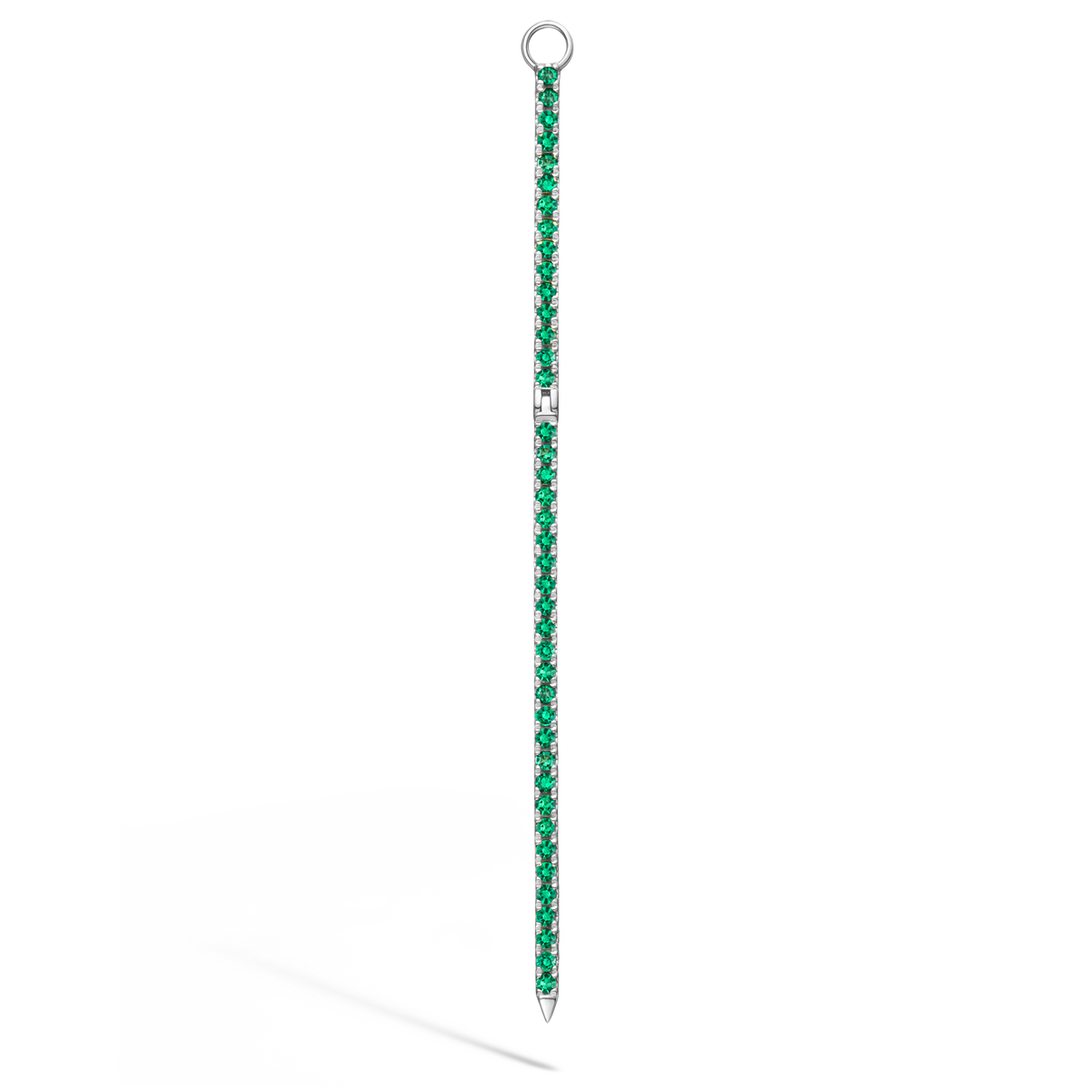 Diamond and Emerald Eternity Bar Charm