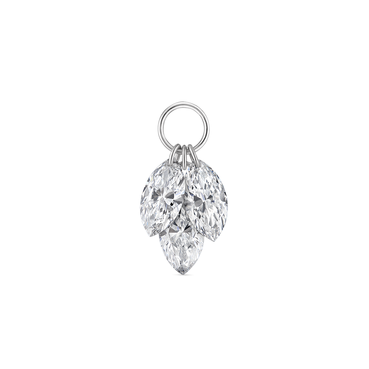 Floating Diamond Plume Charm