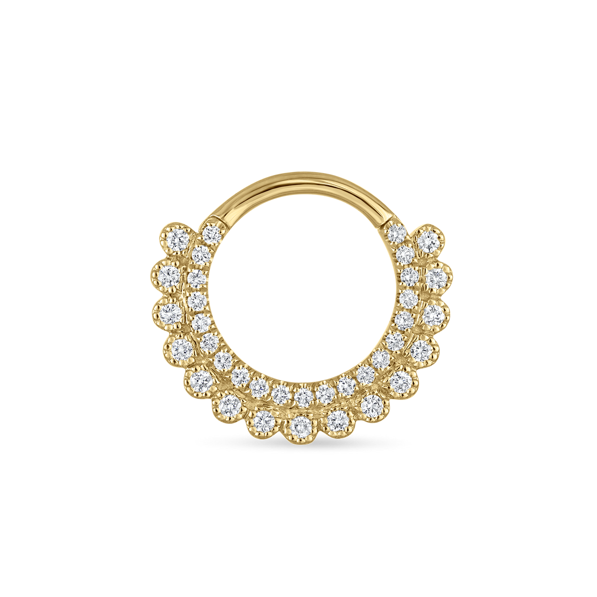 Diamond Apsara Hoop Earring