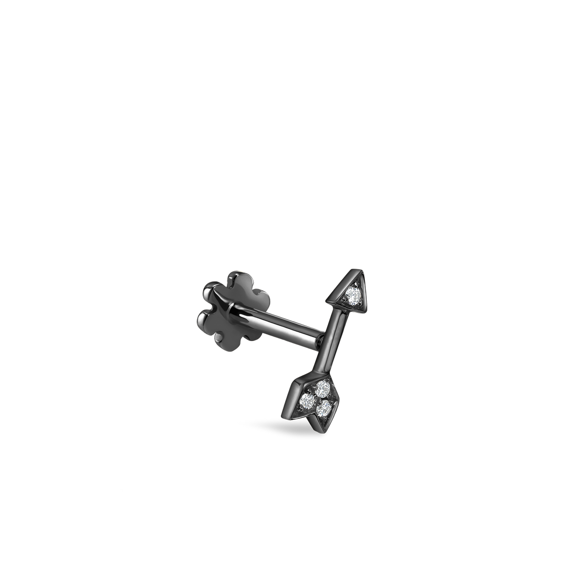 Diamond Arrow Threaded Stud Earring