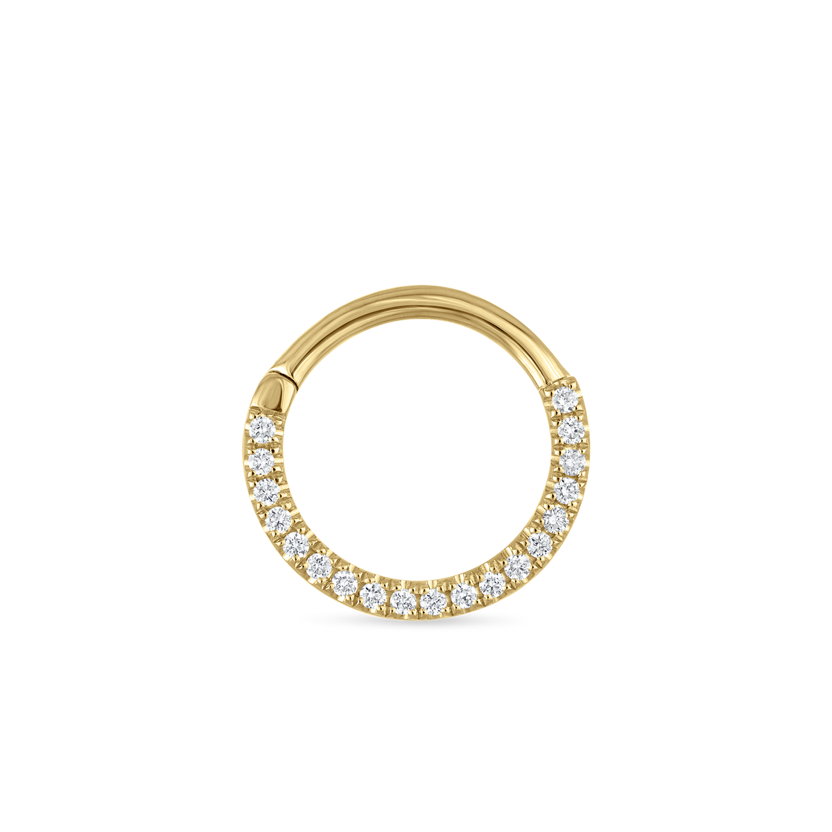 Diamond Horizontal Eternity Hoop Earring