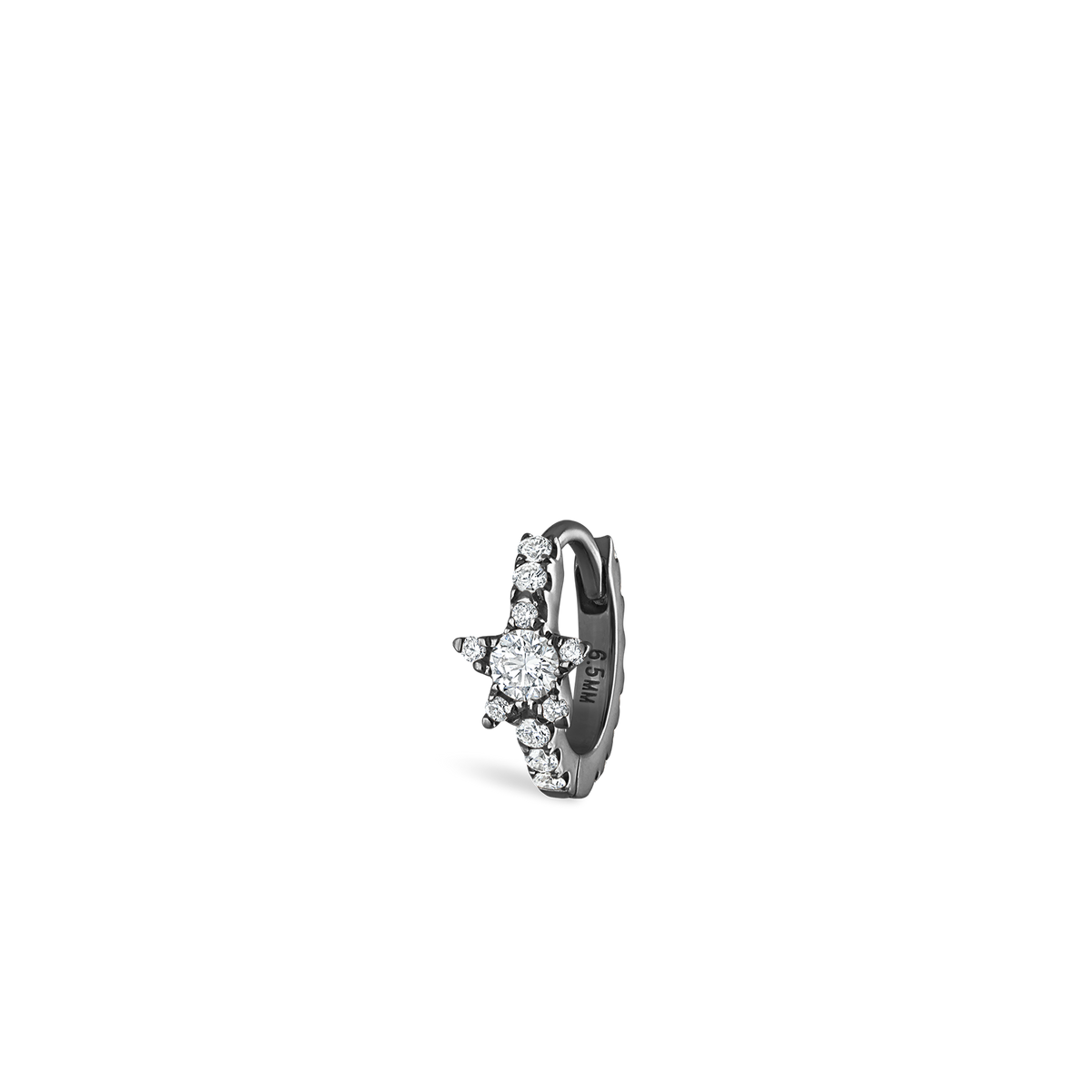 Diamond Star Eternity Hoop Earring