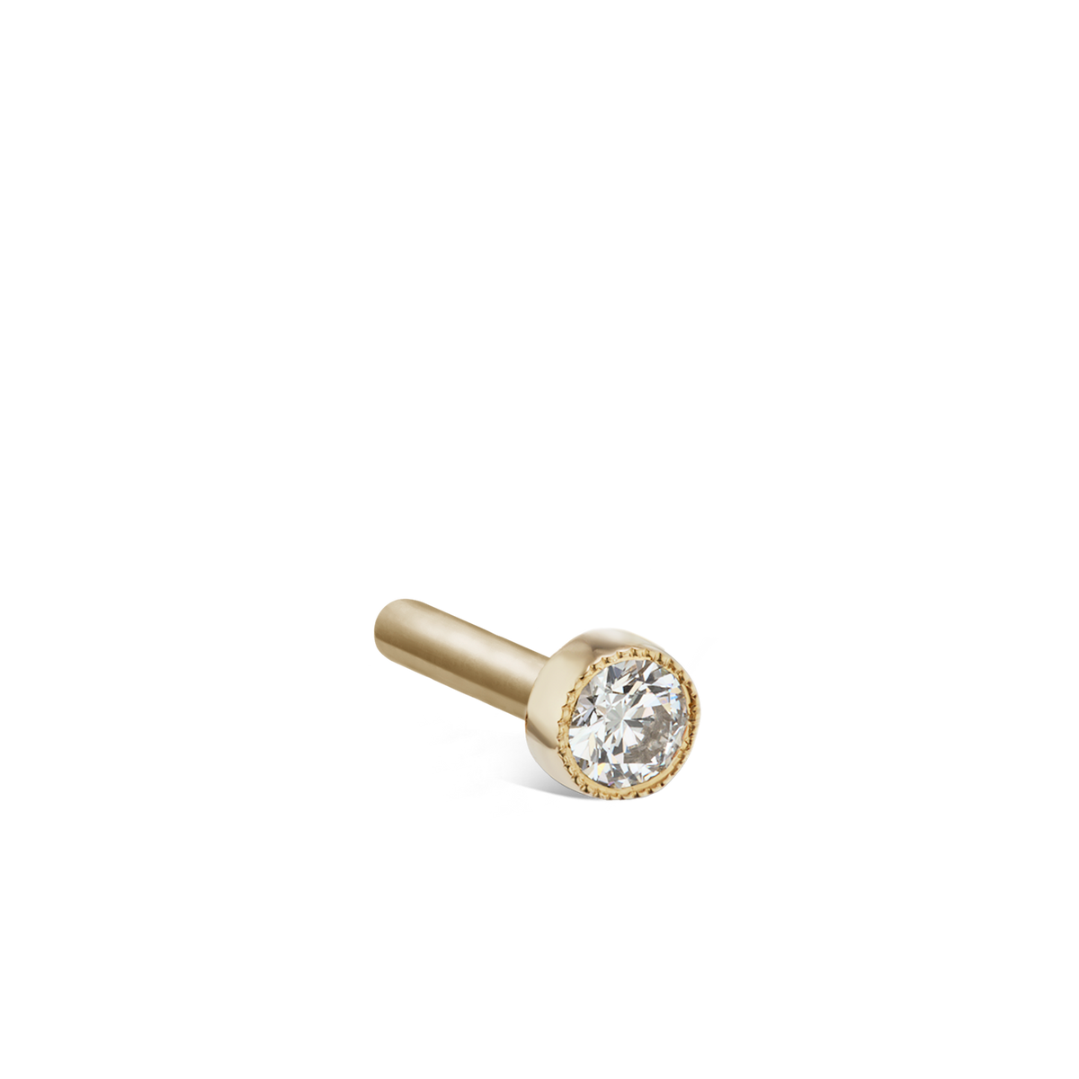 Scalloped Set Diamond Tash Threaded Backing