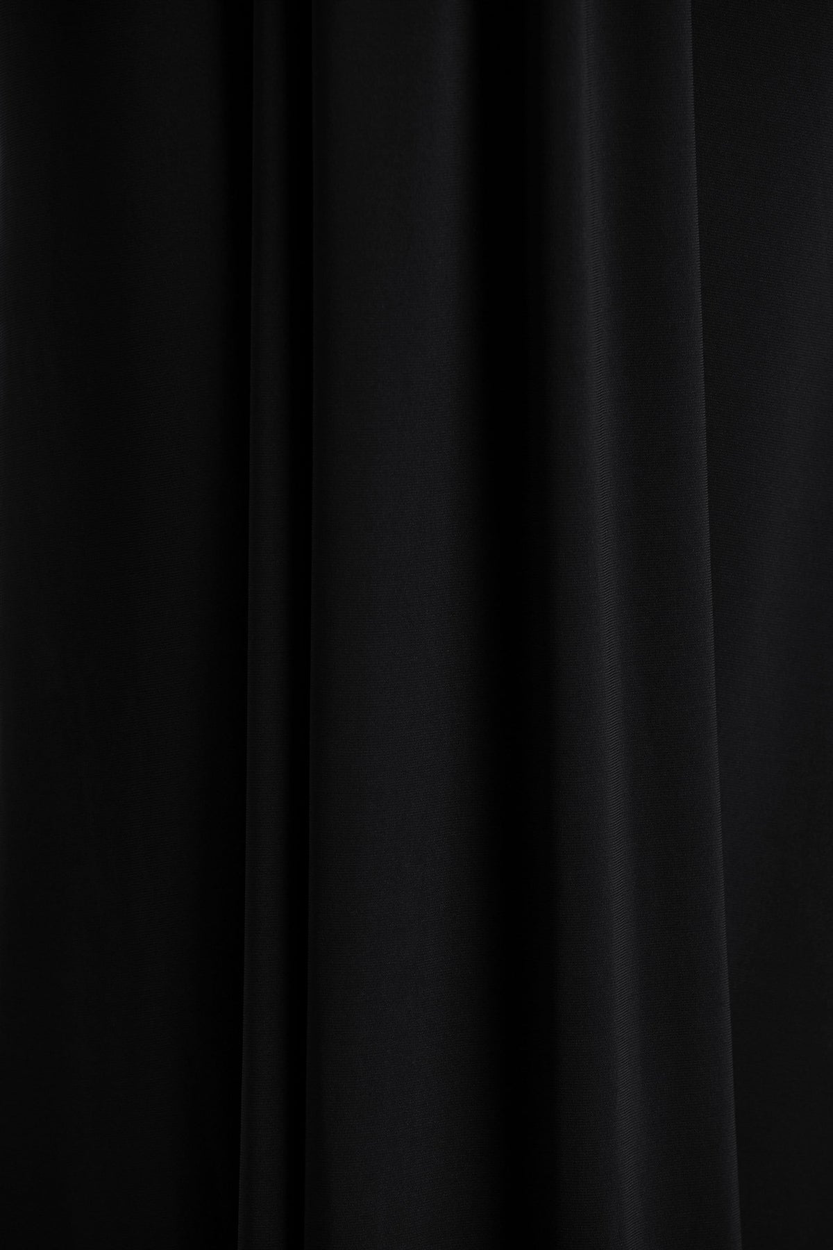Flashy | Black Plunge-Neck Maxi Dress With Ruched Detailing