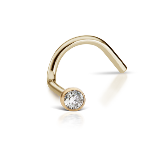Diamond Plain Bezel Nostril Screw