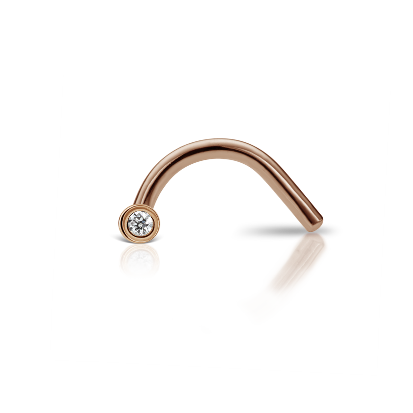 Diamond Plain Bezel Nostril Screw