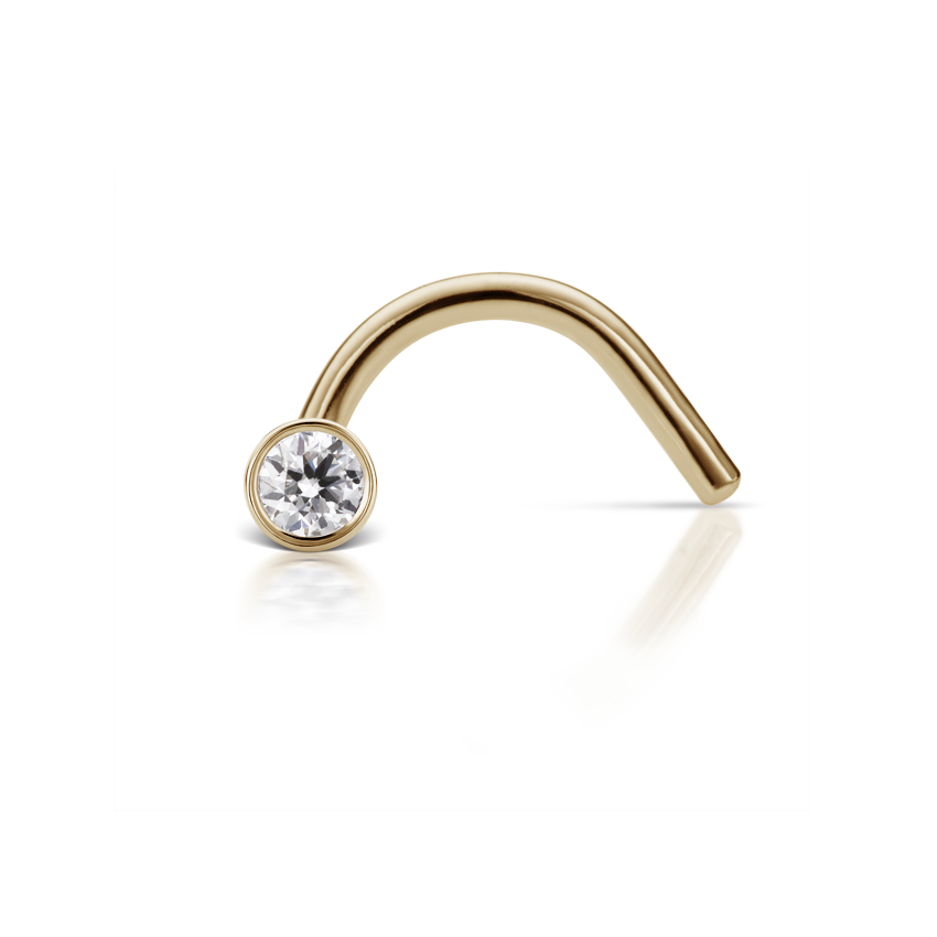 Diamond Plain Bezel Nostril Screw