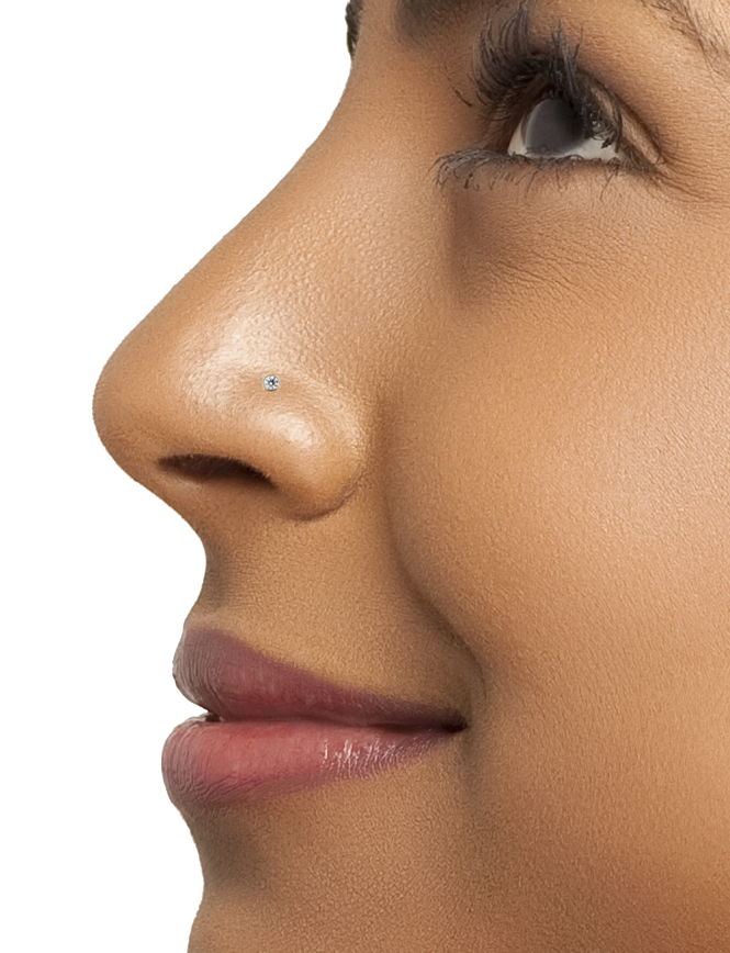 Diamond Plain Bezel Nostril Screw