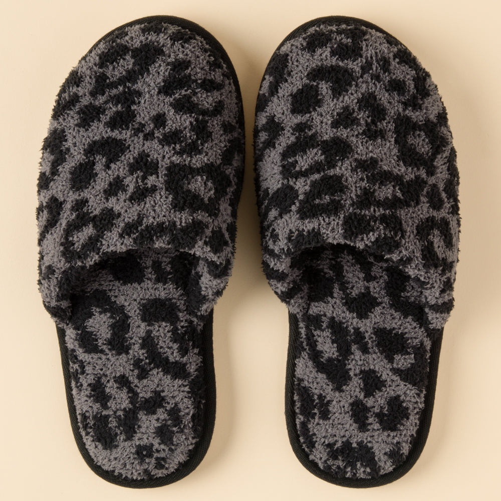 Marshmallow Leopard Slippers