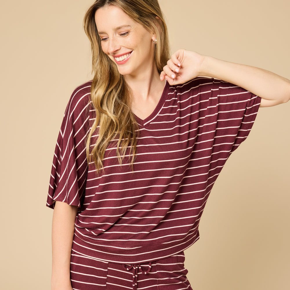 Dream Relaxed V-neck with Capri Lounge Set