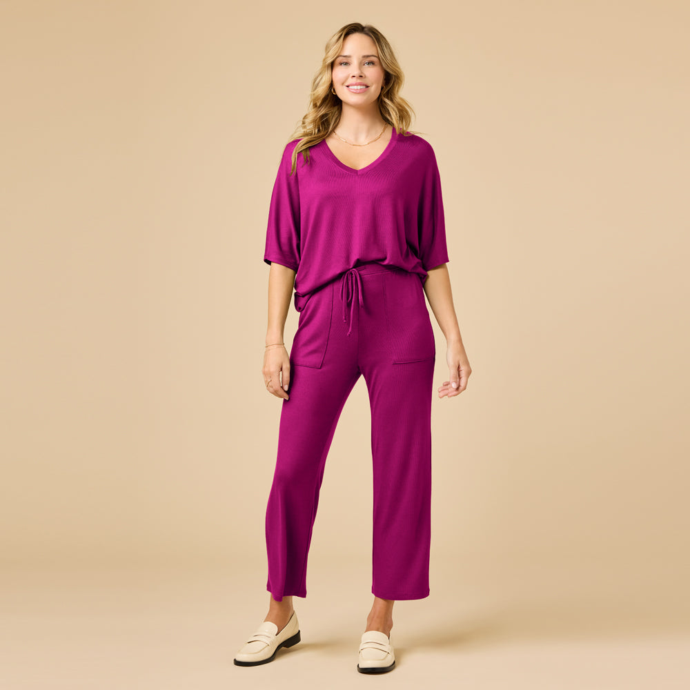 Dream Relaxed V-neck with Capri Lounge Set