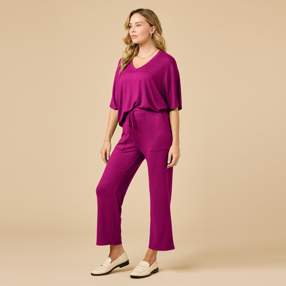Dream Relaxed V-neck with Capri Lounge Set