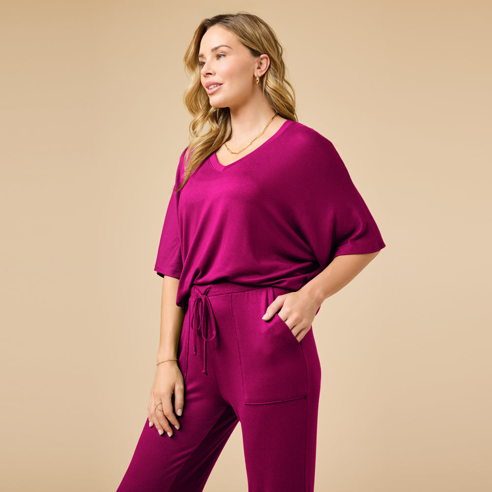 Dream Relaxed V-neck with Capri Lounge Set