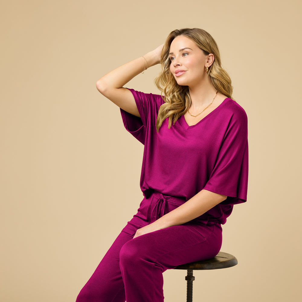 Dream Relaxed V-neck with Capri Lounge Set