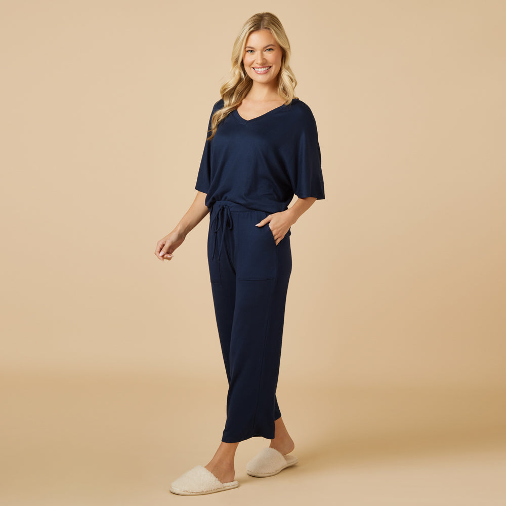 Dream Relaxed V-neck with Capri Lounge Set