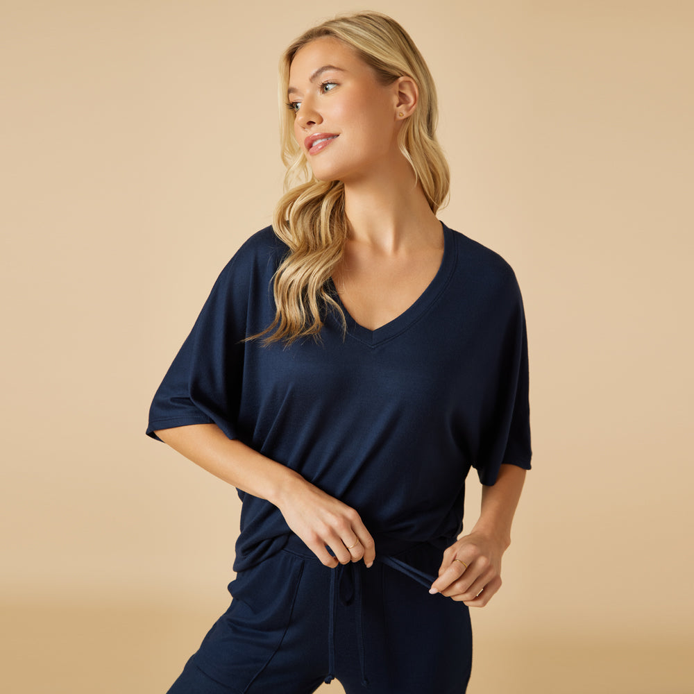 Dream Relaxed V-neck with Capri Lounge Set