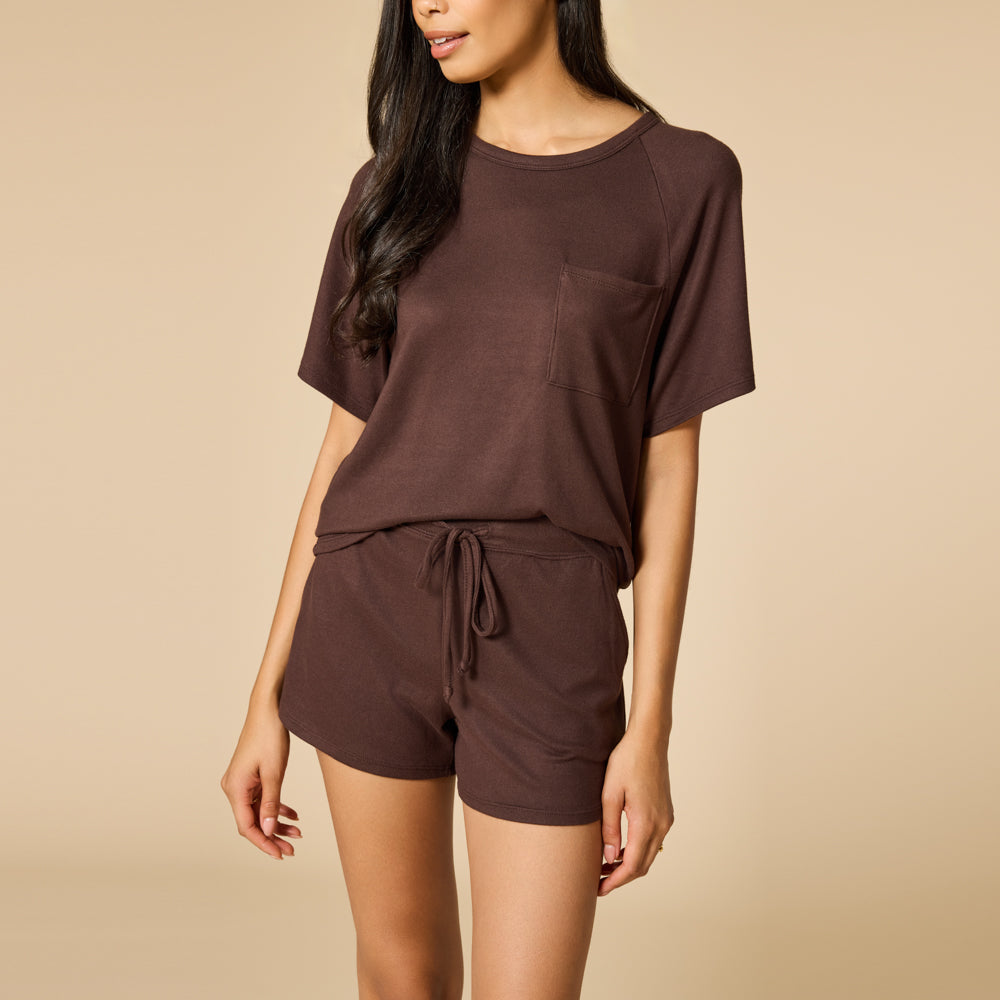Dream Slouchy Tee Top with Shorts Lounge Set