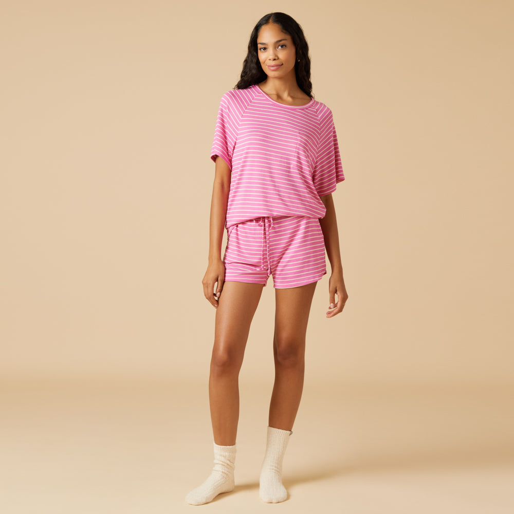 Dream Slouchy Tee Top with Shorts Lounge Set
