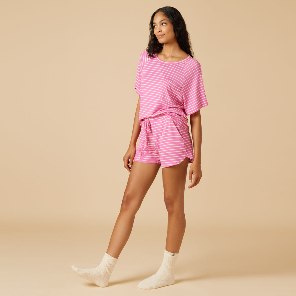 Dream Slouchy Tee Top with Shorts Lounge Set