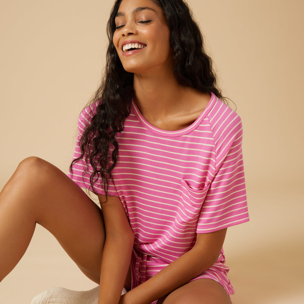 Dream Slouchy Tee Top with Shorts Lounge Set