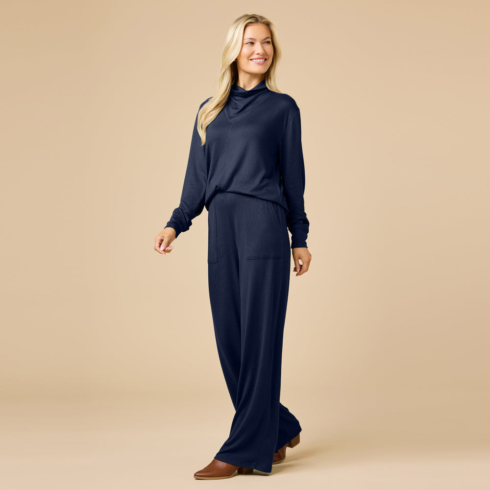 Dream Jersey Cowl Neck Lounge Set