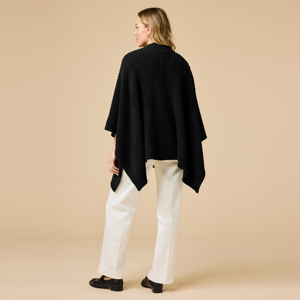 38" Solid Rib Marshmallow Shawl