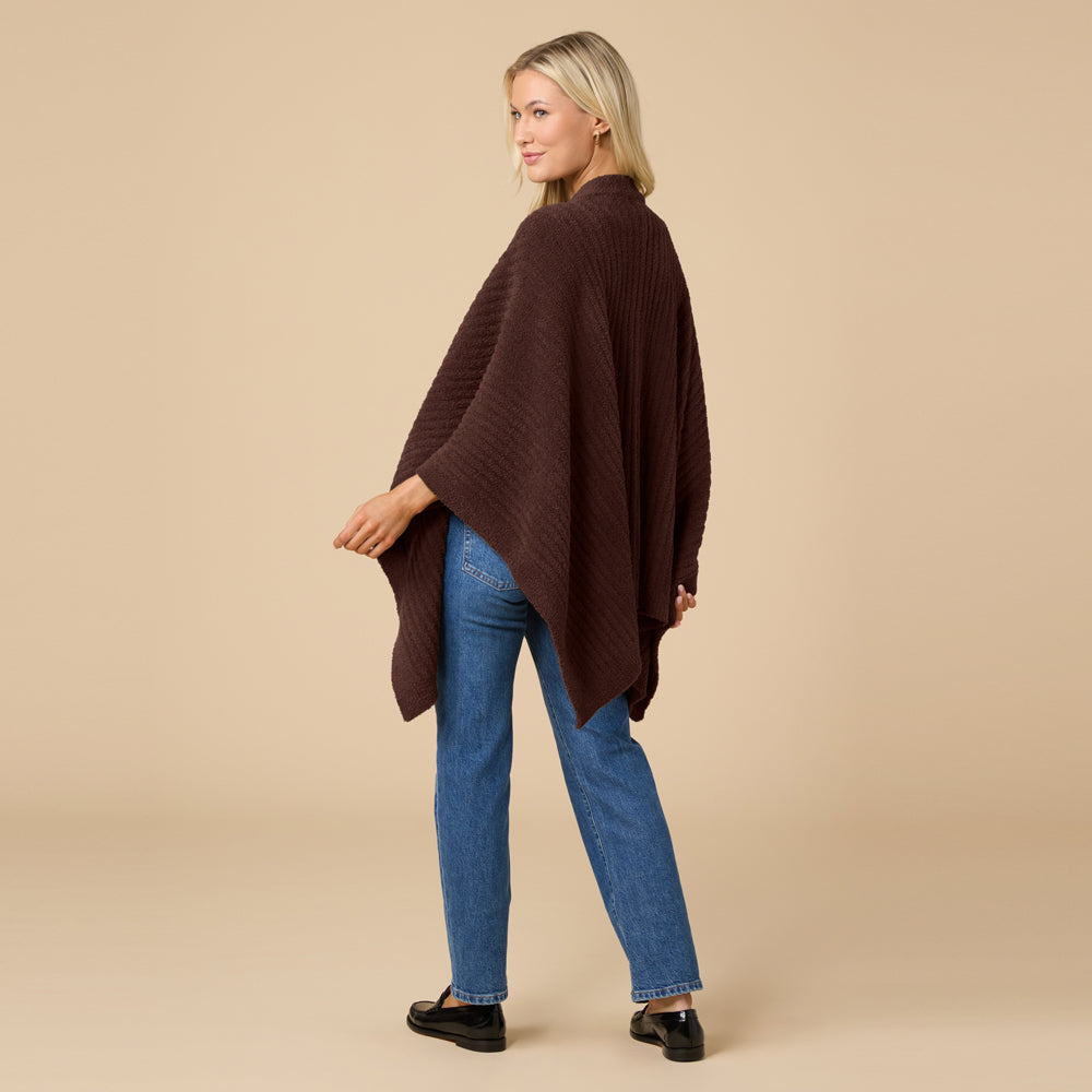 38" Solid Rib Marshmallow Shawl