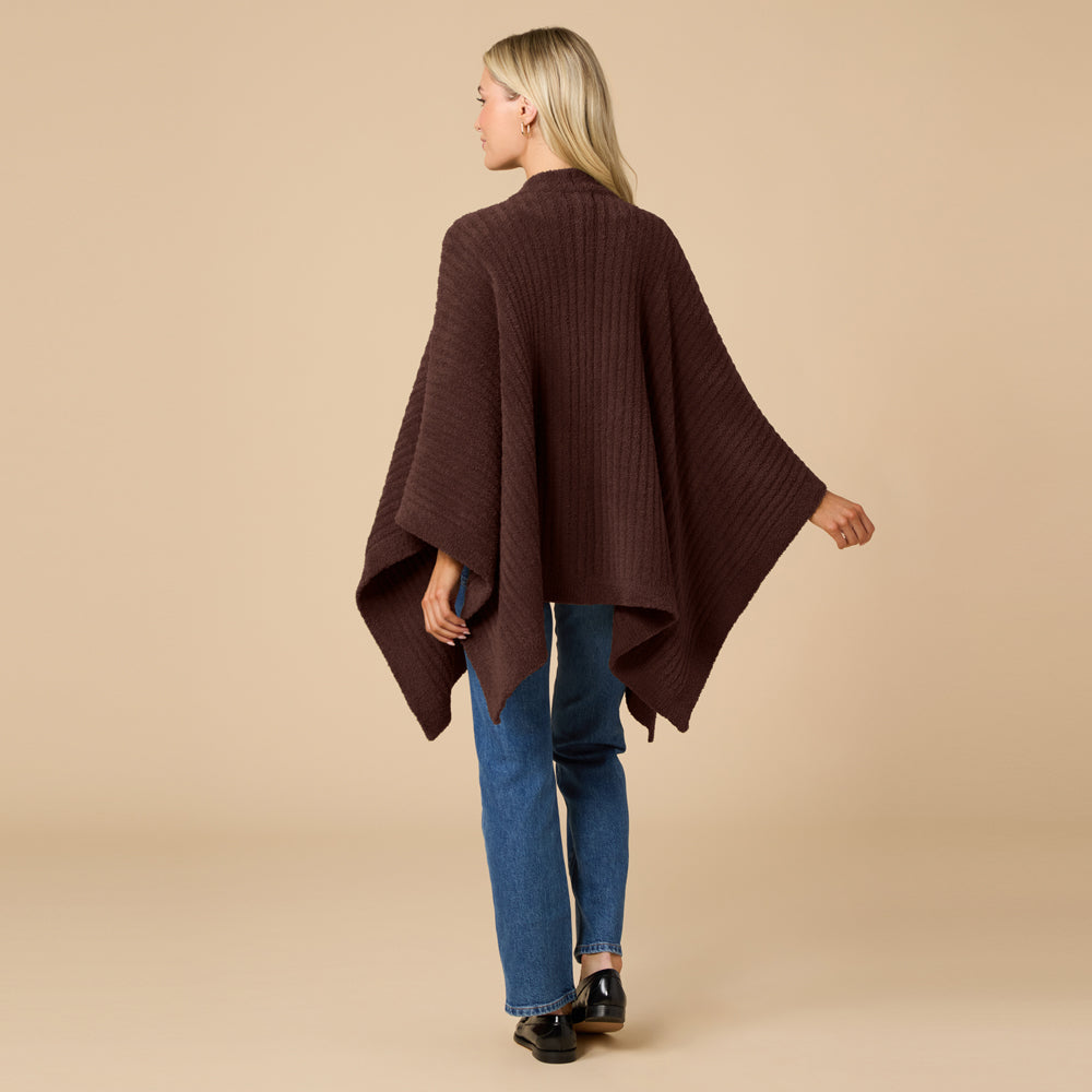 38" Solid Rib Marshmallow Shawl