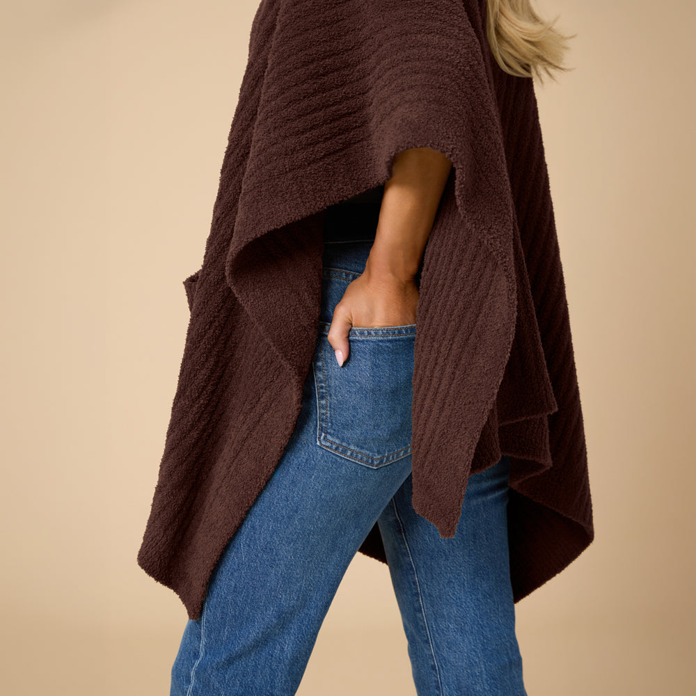 38" Solid Rib Marshmallow Shawl