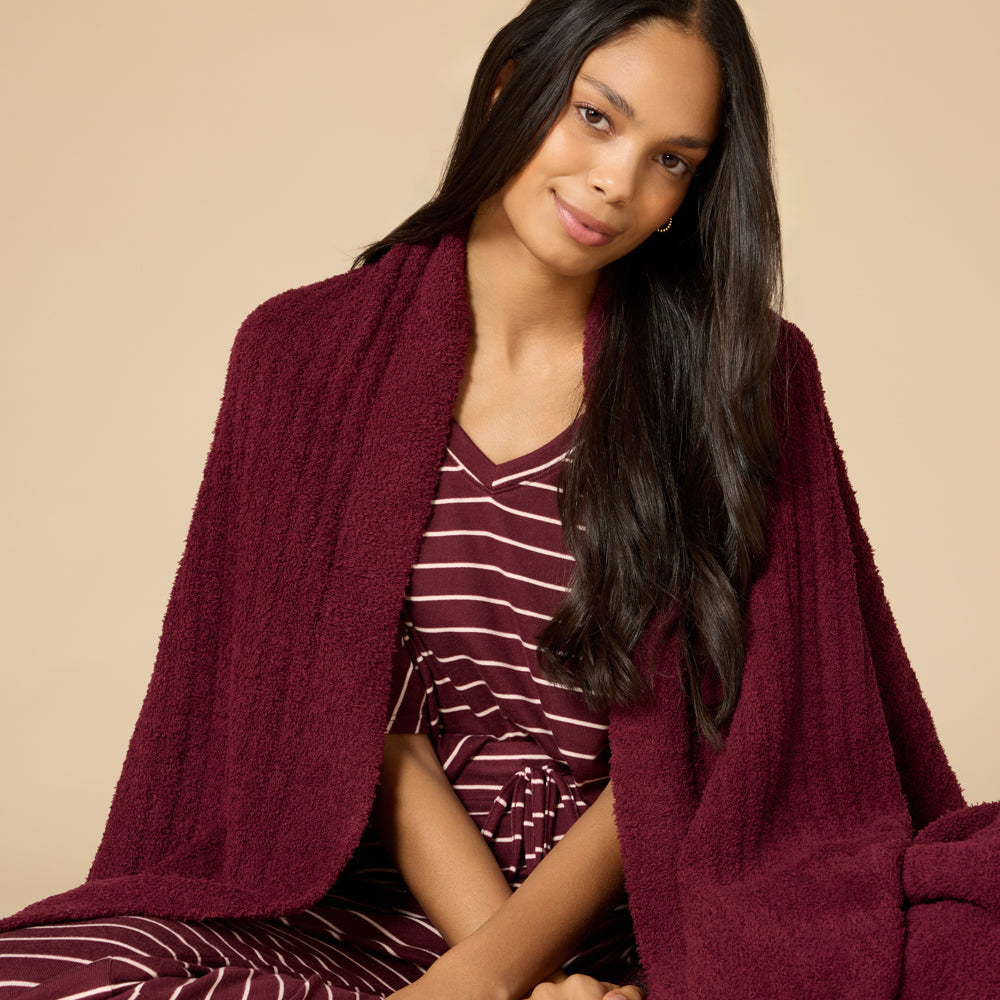 50" x 70" Solid Rib Marshmallow Blanket