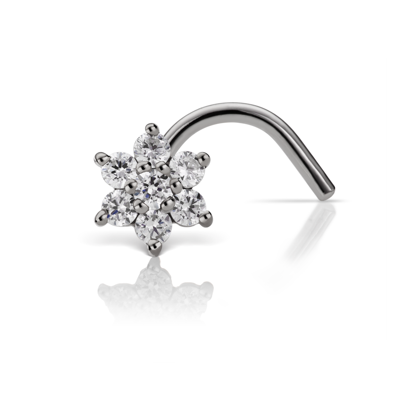 Diamond Flower Nostril Screw
