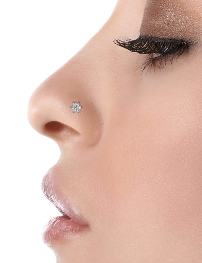 Diamond Flower Nostril Screw