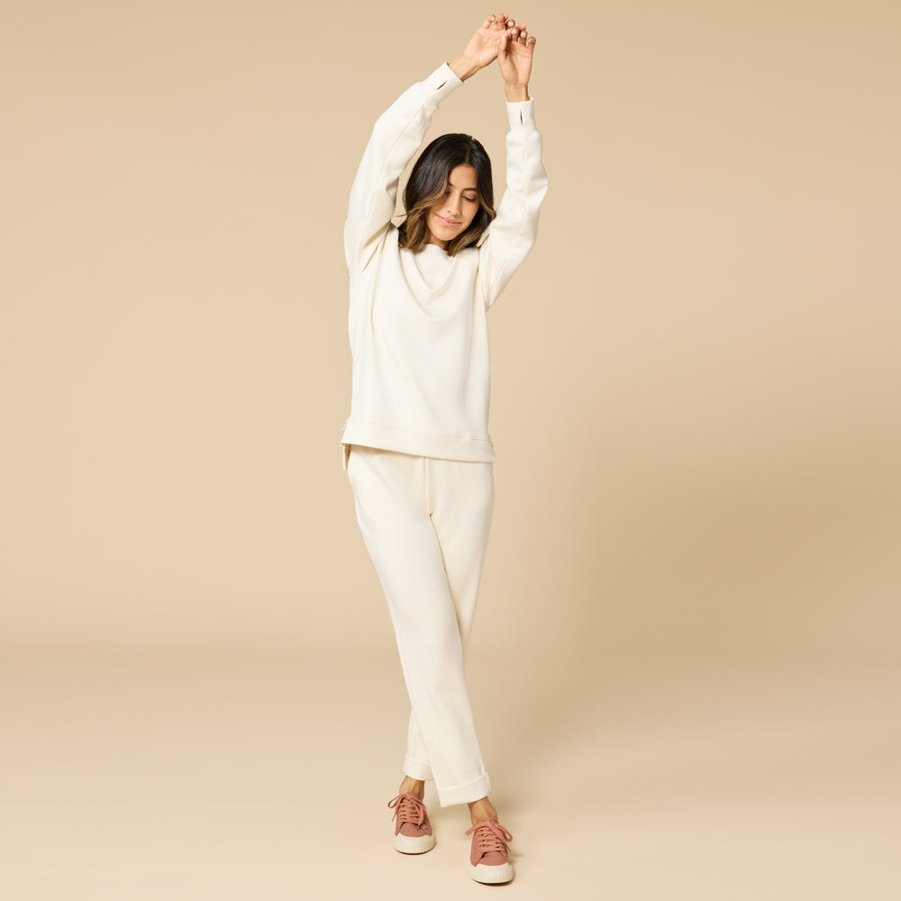 DreamTech Crew Tunic with Side Zip & Ankle Cuff Pant
