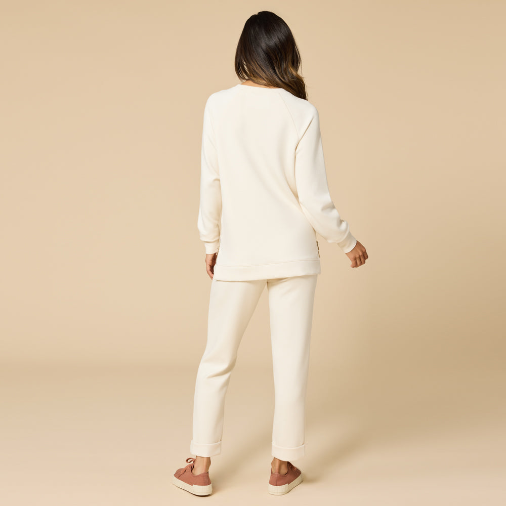 DreamTech Crew Tunic with Side Zip & Ankle Cuff Pant