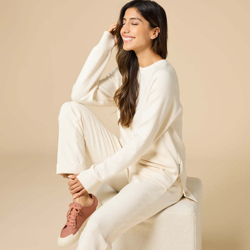 DreamTech Crew Tunic with Side Zip & Ankle Cuff Pant