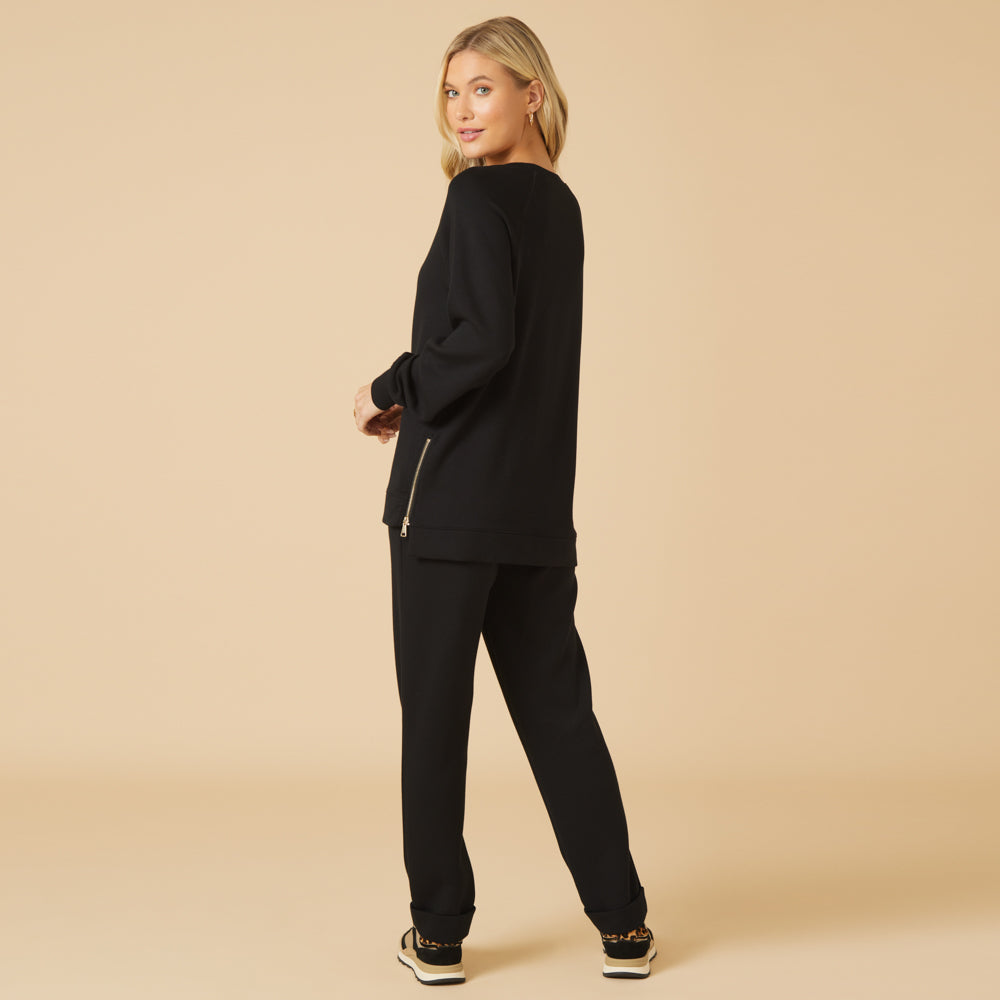 DreamTech Crew Tunic with Side Zip & Ankle Cuff Pant