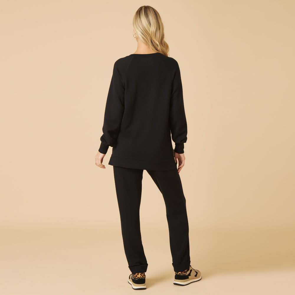 DreamTech Crew Tunic with Side Zip & Ankle Cuff Pant