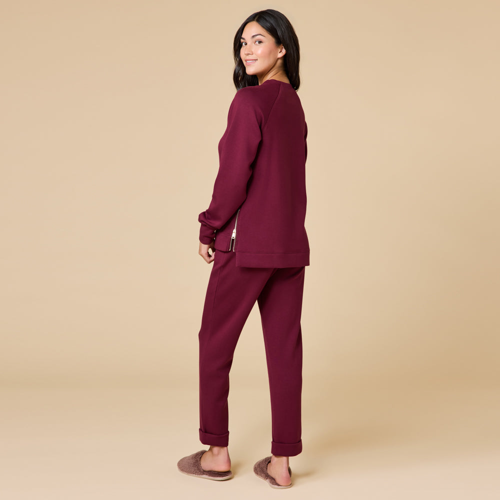 DreamTech Crew Tunic with Side Zip & Ankle Cuff Pant