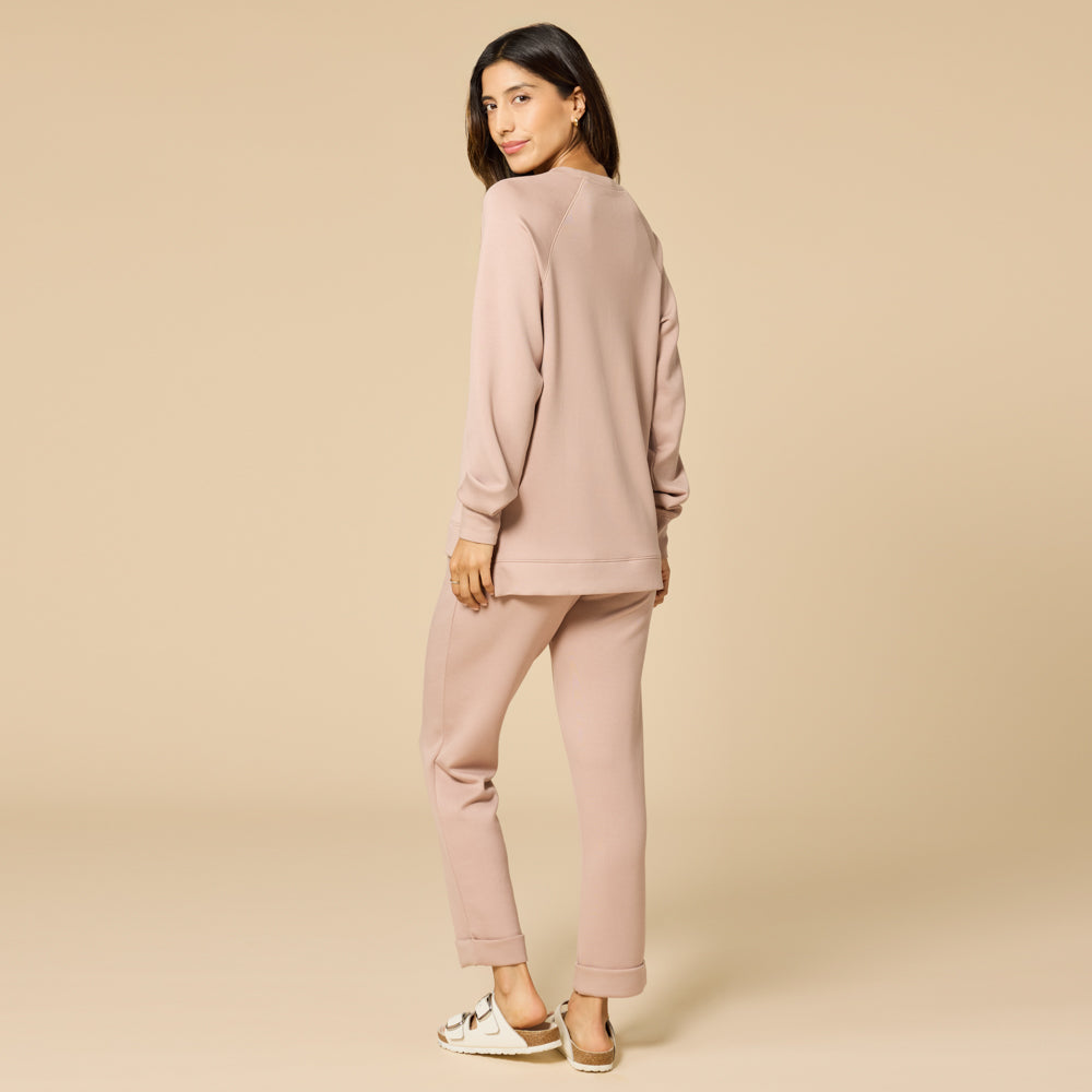 DreamTech Crew Tunic with Side Zip & Ankle Cuff Pant