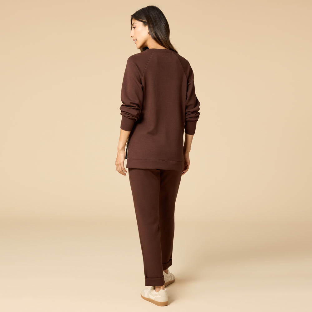DreamTech Crew Tunic with Side Zip & Ankle Cuff Pant