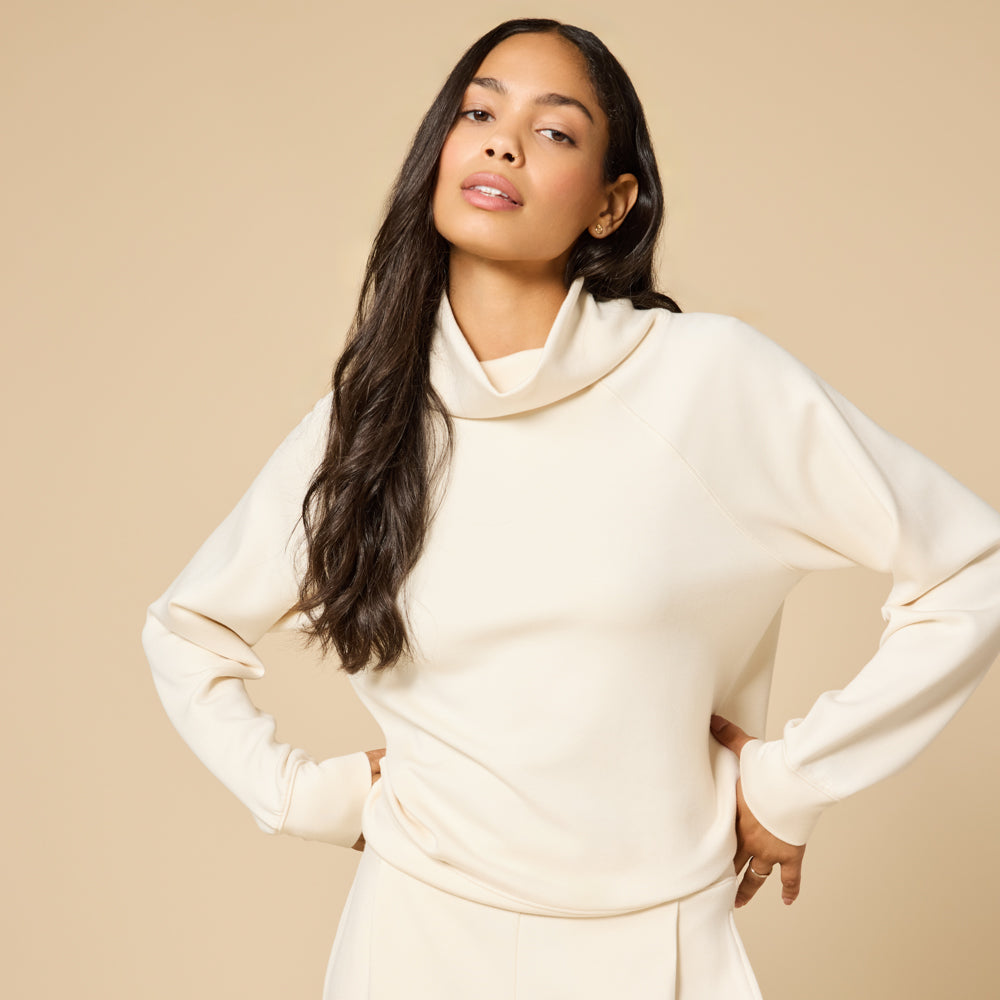 DreamTech Cowl Neck with Pleated Pant