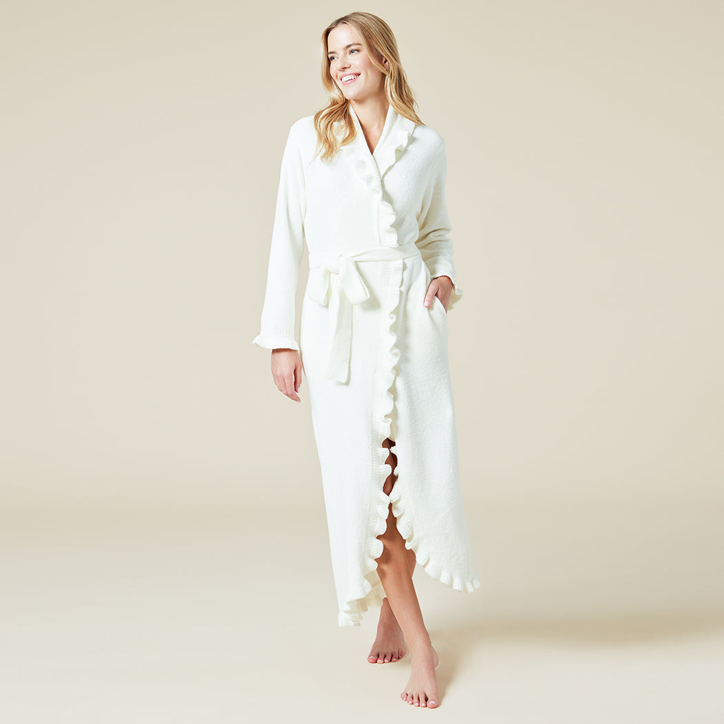 Ruffle Chenille Robe