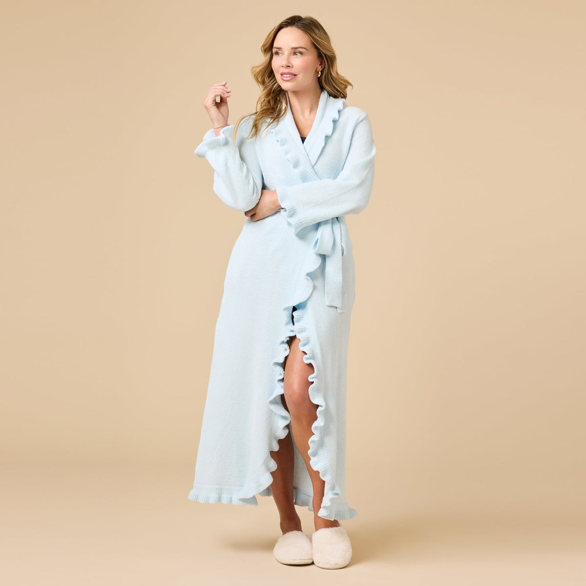 Ruffle Chenille Robe