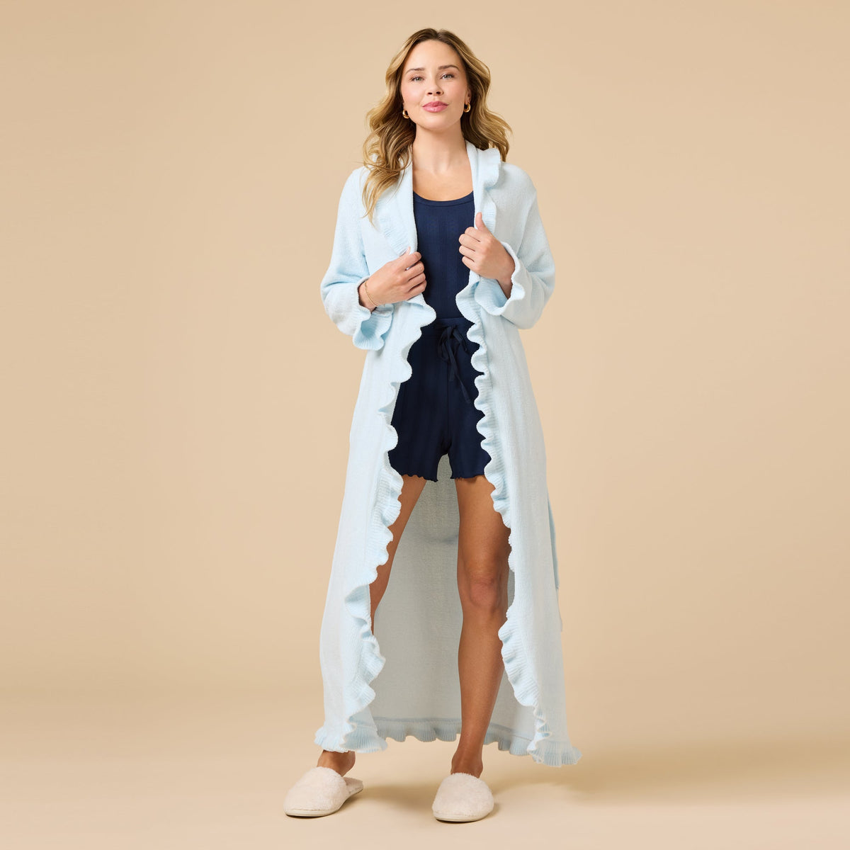 Ruffle Chenille Robe
