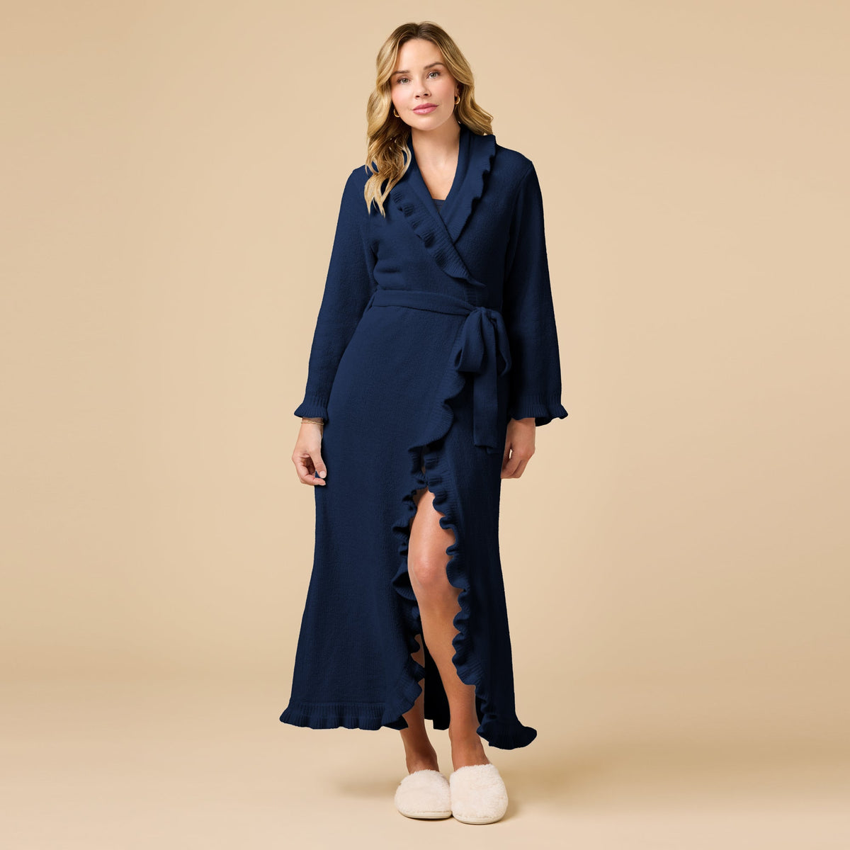 Ruffle Chenille Robe
